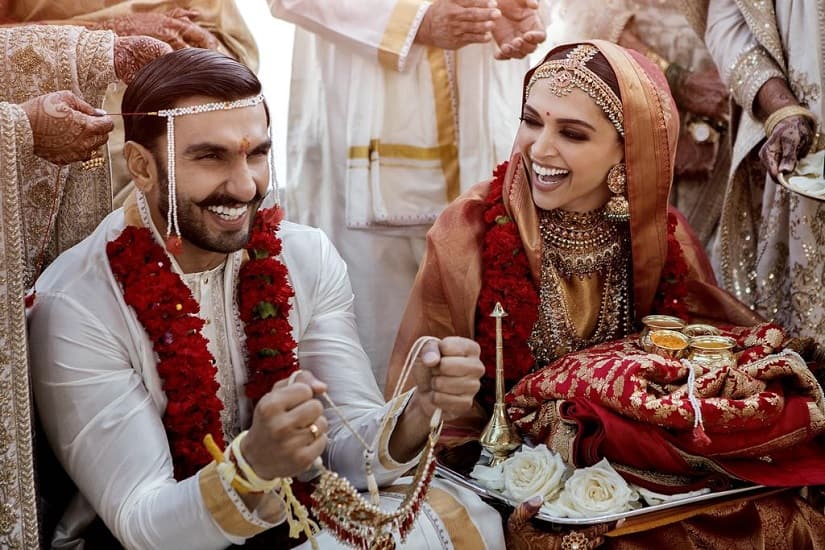 Ranveer Singh and Deepika Padukone during their Anand Karaj ceremony in Italy